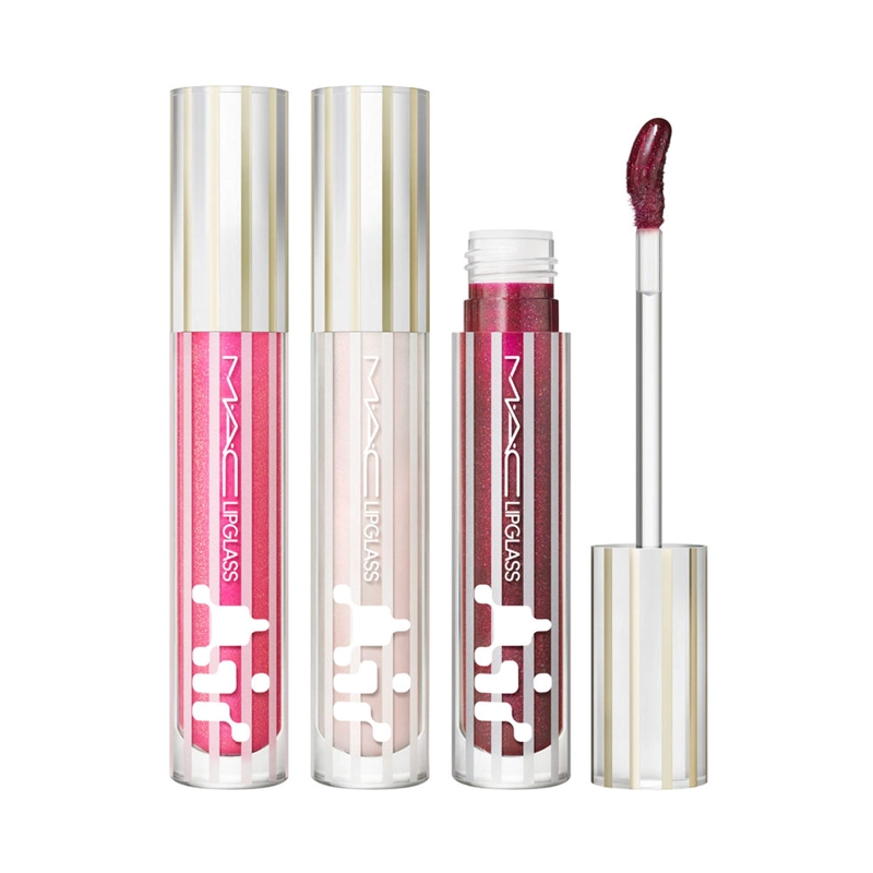 SET LABIAL MAC FESTIVE AFFAIR LIPGLASS AIR TRIO - 3
