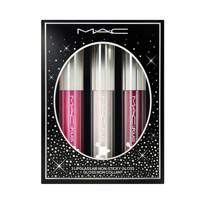 SET LABIAL MAC FESTIVE AFFAIR LIPGLASS AIR TRIO - 4
