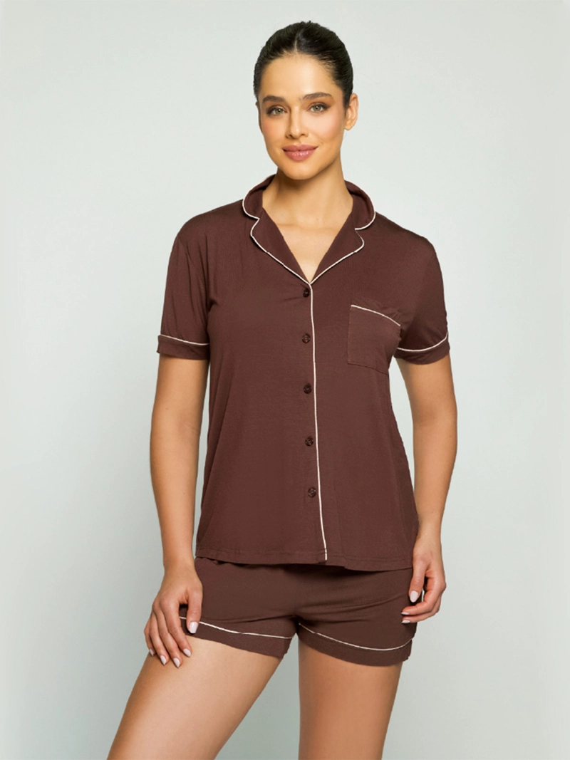 PIJAMA MUJER INTIME CAMISERO - 1