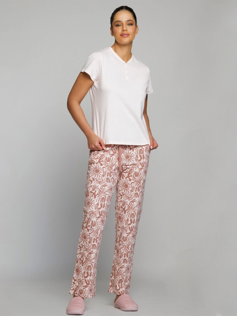 PANTALÓN DE PIJAMA MUJER INTIME ALGODÓN LARGO - 2