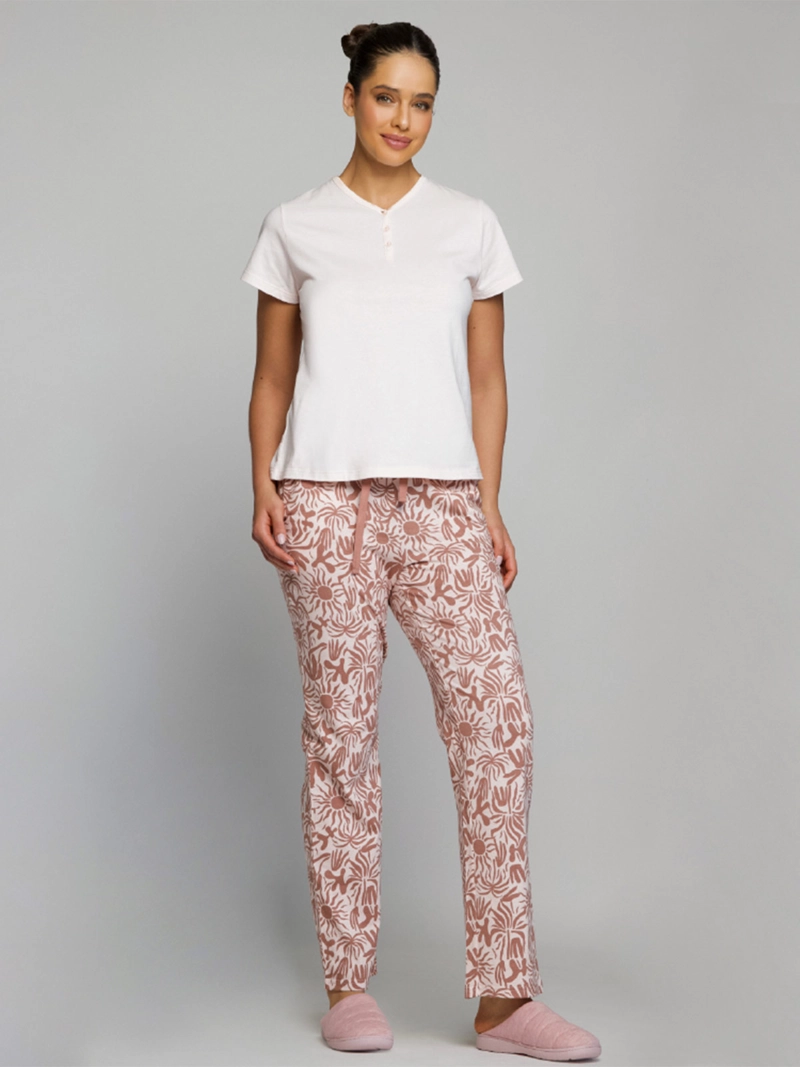 PANTALÓN DE PIJAMA MUJER INTIME ALGODÓN LARGO - 1