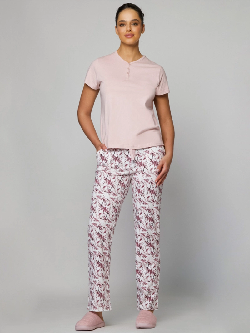 PANTALÓN DE PIJAMA MUJER INTIME ALGODÓN LARGO - 1