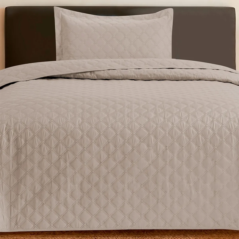 QUILT ANDES LISO 1.5 PLAZAS BEIGE - 1