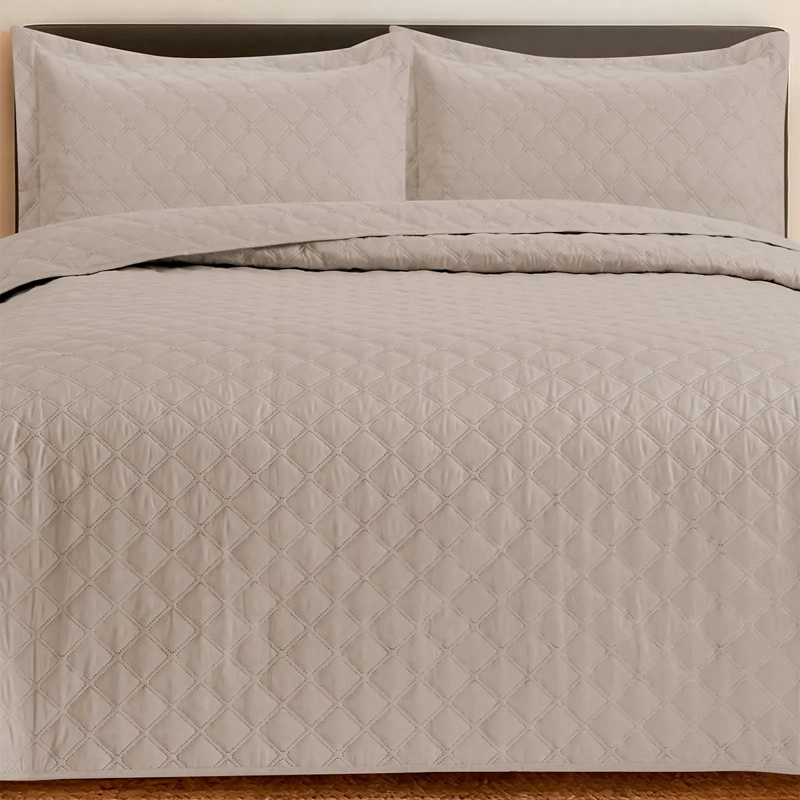 QUILT ANDES LISO 2 PLAZAS BEIGE - 1