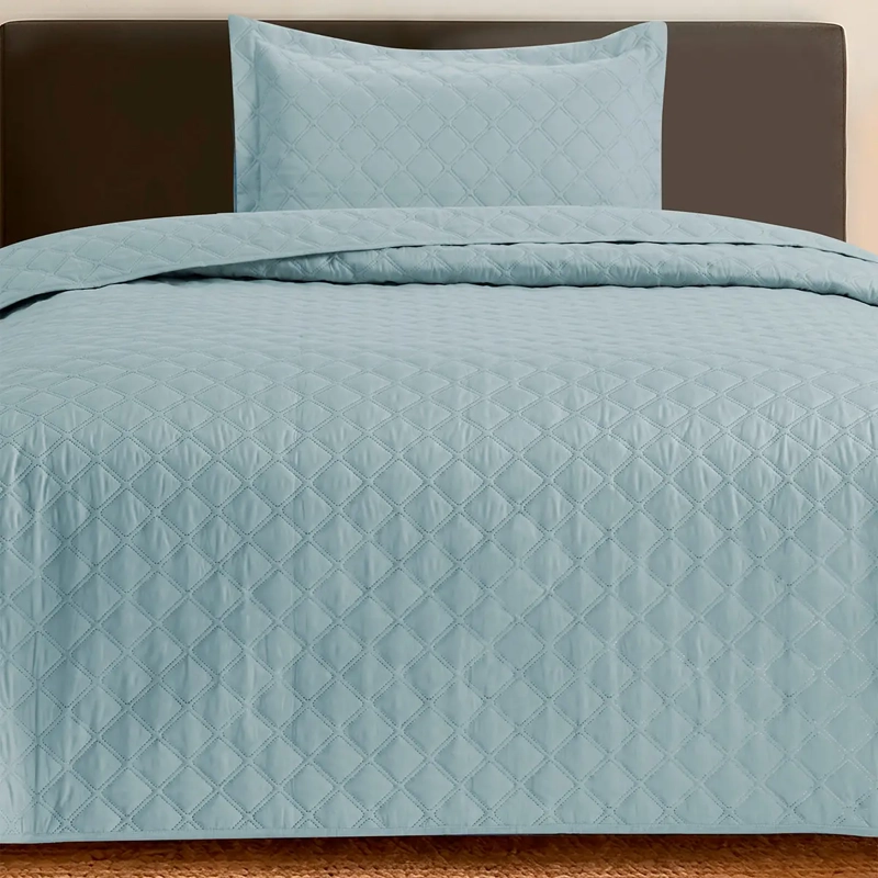 QUILT ANDES LISO 1.5 PLAZAS CELESTE - 1