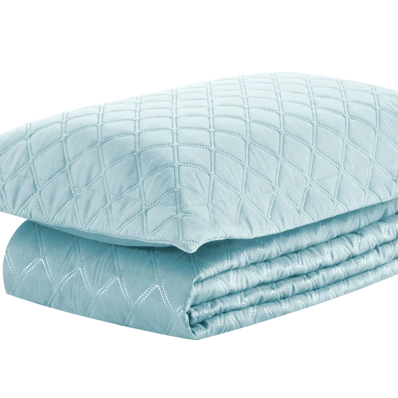 QUILT ANDES LISO 1.5 PLAZAS CELESTE - 3