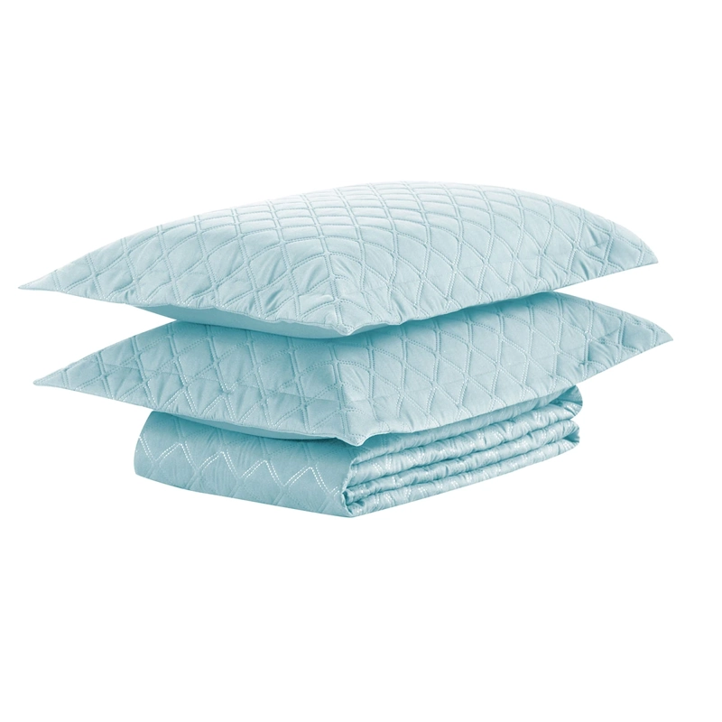 QUILT ANDES LISO KING CELESTE - 3