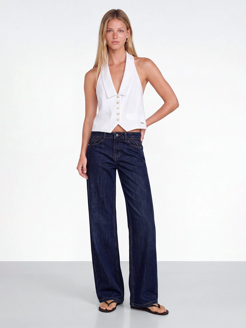 JEANS MUJER RAINDOOR ALGODÓN PLISADO - 1