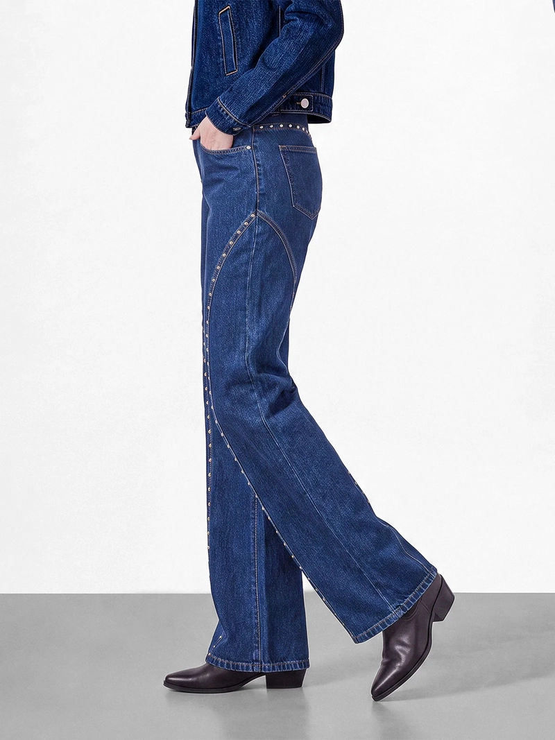 JEANS MUJER RAINDOOR ALGODÓN CORTES TACHAS - 2