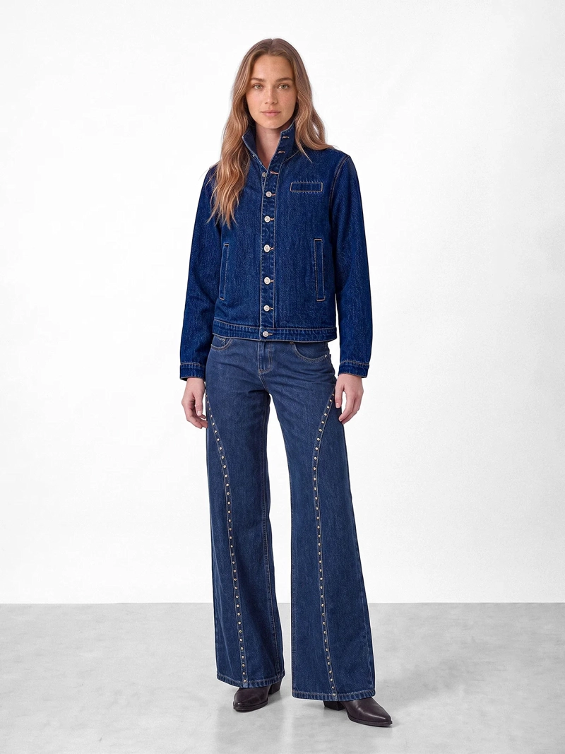 JEANS MUJER RAINDOOR ALGODÓN CORTES TACHAS