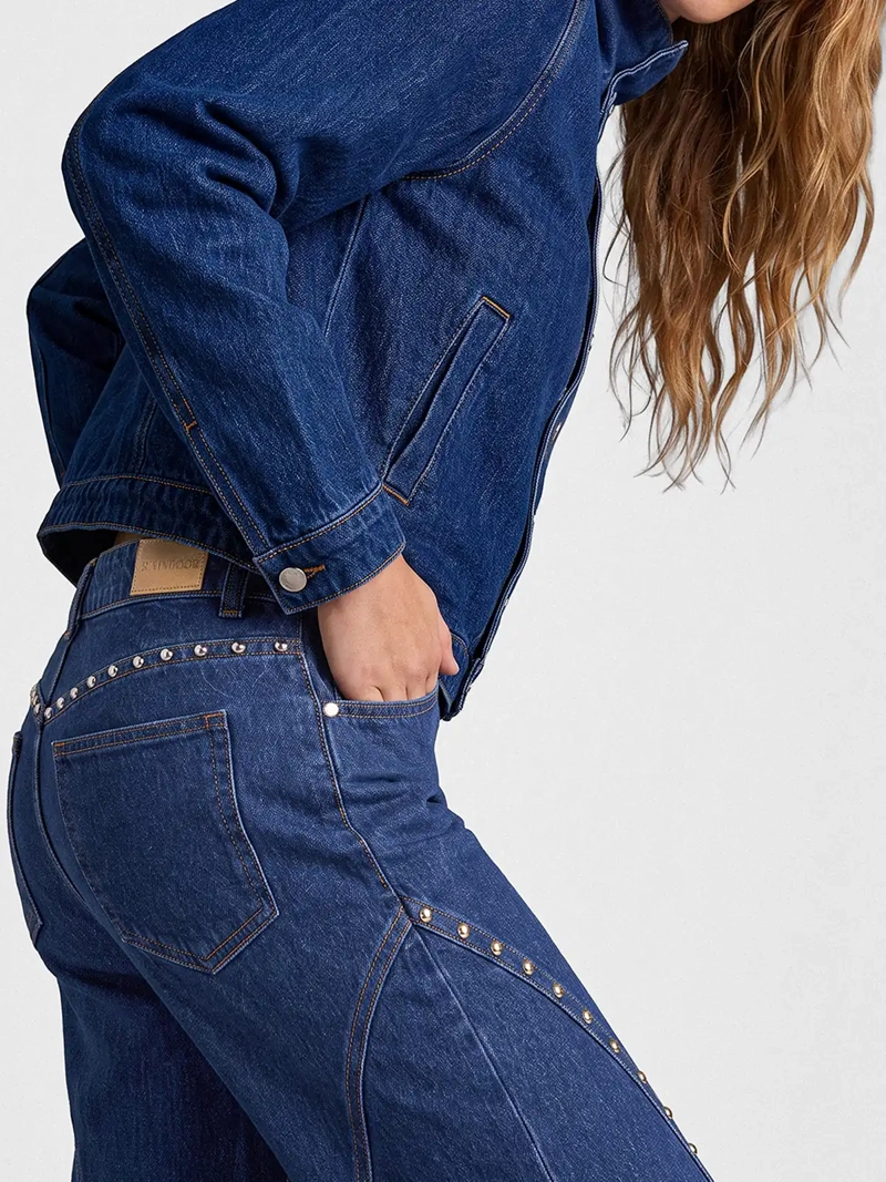 JEANS MUJER RAINDOOR ALGODÓN CORTES TACHAS - 4