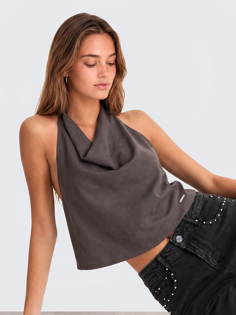 POLERA MUJER RAINDOOR ALGODÓN HALTER - 3