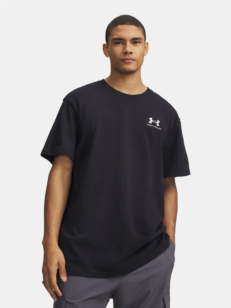 POLERA HOMBRE UNDER ARMOUR LOGO EMBROIDERED HEAVYWEIGHT NEGRO - 1