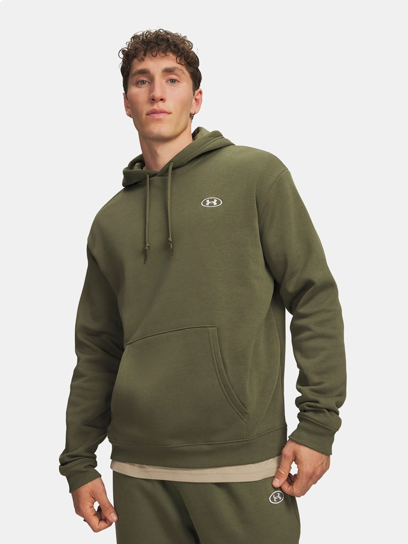 POLERÓN HOMBRE UNDER ARMOUR RIVAL FLEECE VERDE - 1
