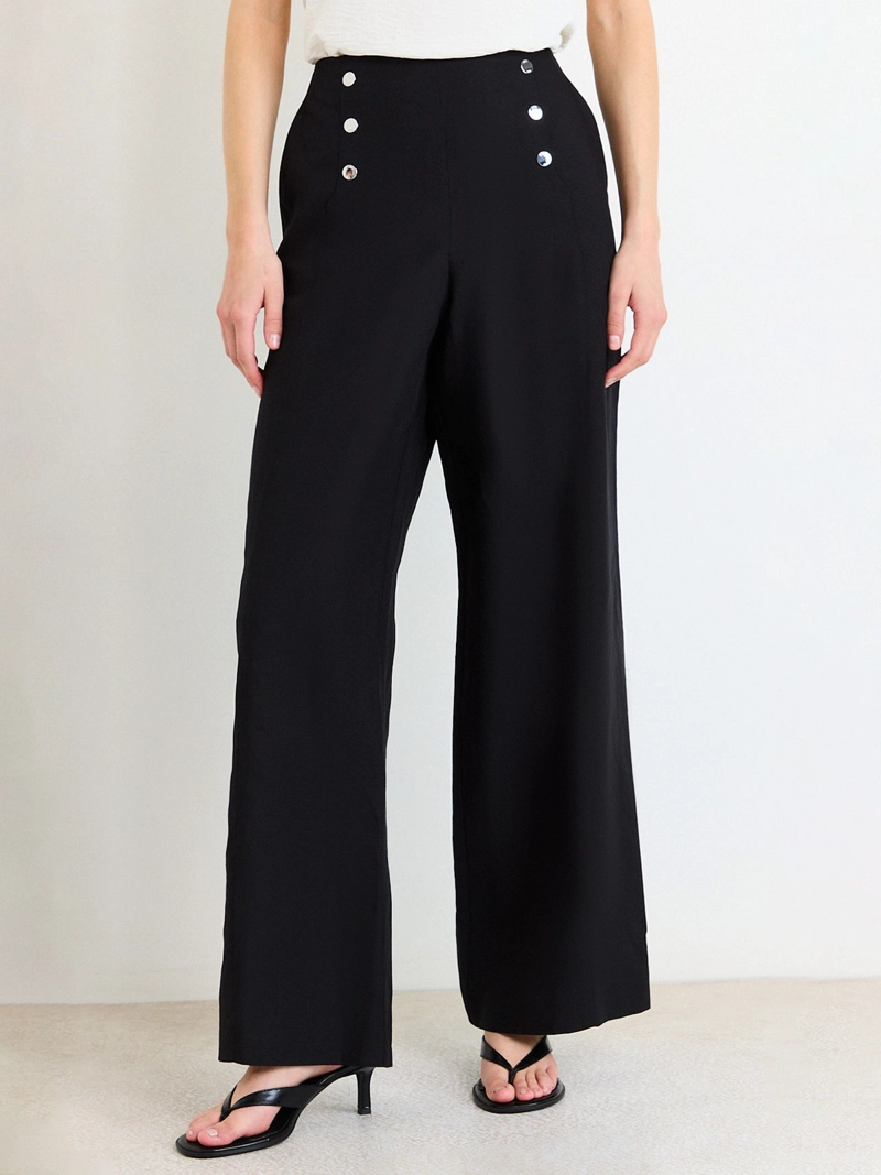 PANTALÓN MUJER ASH LINO PALAZZO TIRO ALTO - 2