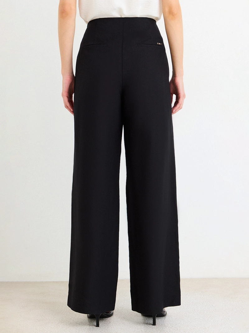 PANTALÓN MUJER ASH LINO PALAZZO TIRO ALTO - 3