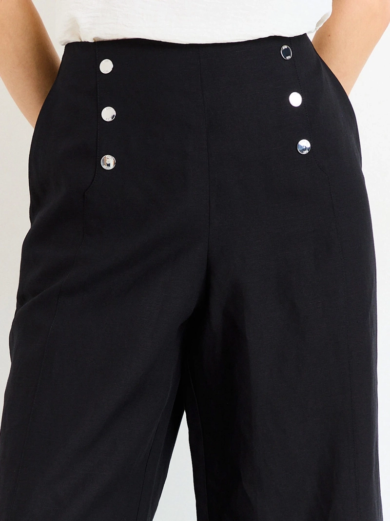 PANTALÓN MUJER ASH LINO PALAZZO TIRO ALTO - 4