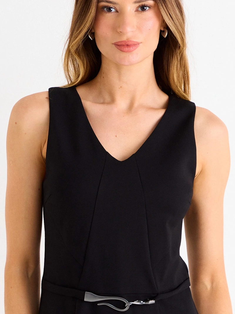 VESTIDO MUJER ASH CORTO TIPO JUMPER ESCOTE EN V - 4
