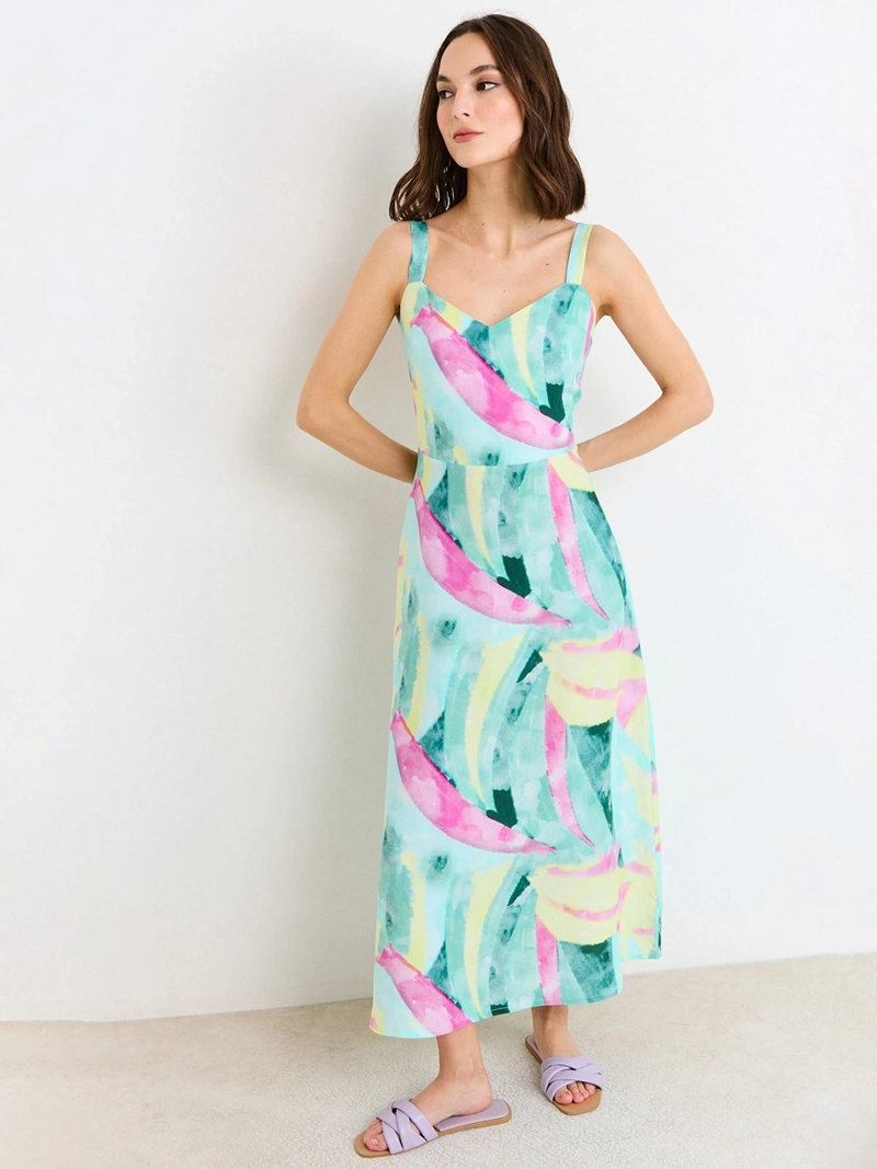 VESTIDO MUJER ASH PRINT TIRANTES ANCHOS - 1