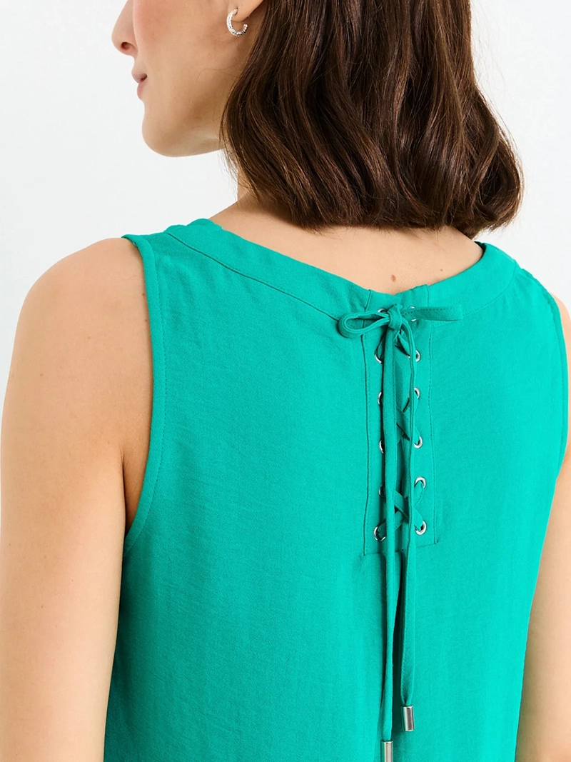 BLUSA MUJER ASH ESCOTE EN V SIN MANGAS - 3