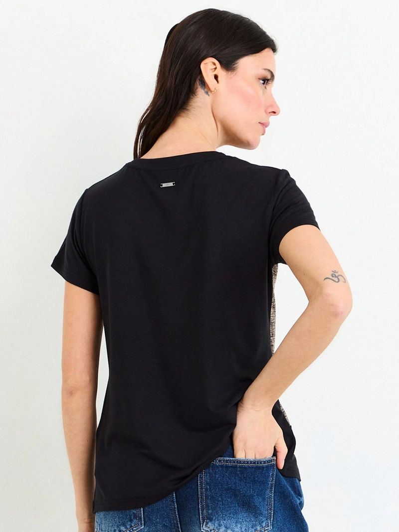 POLERA MUJER ASH ESCOTE REDONDO MANGA CORTA - 2