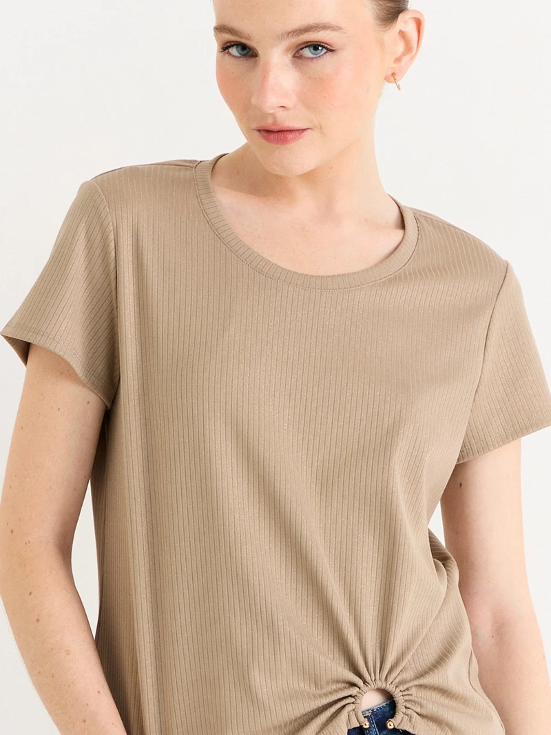 POLERA MUJER ASH ESCOTE REDONDO MANGA CORTA - 3