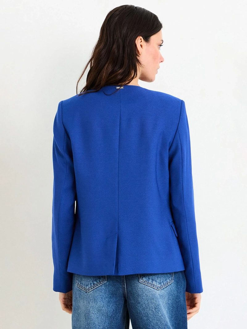 BLAZER MUJER ASH ESCOTE EN V MANGA LARGA CIERRE FRONTAL - 2