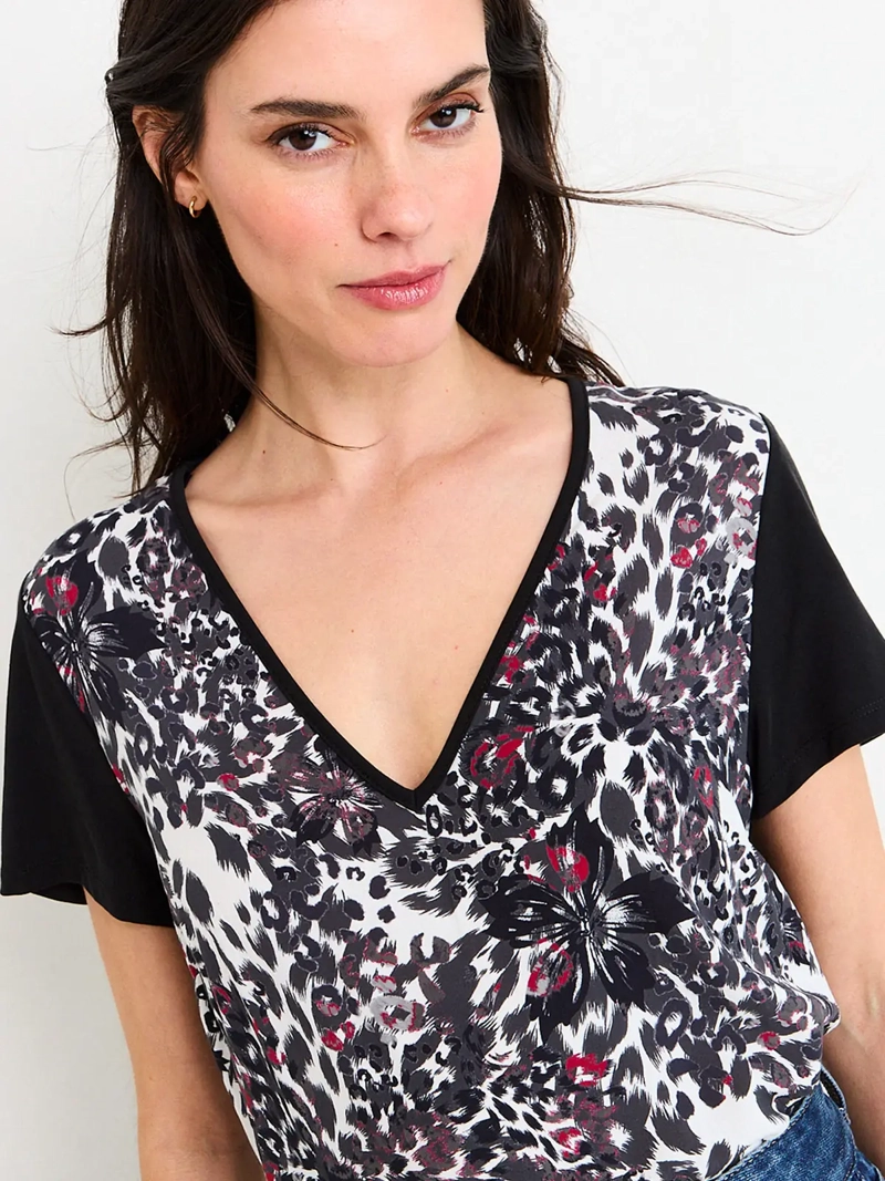 POLERA MUJER ASH MANGA CORTA ANIMAL PRINT - 3
