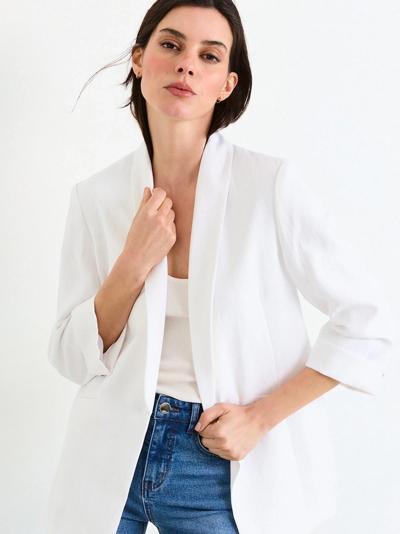 BLAZER MUJER ASH MANGA 3/4 SOLAPA CONTINUA