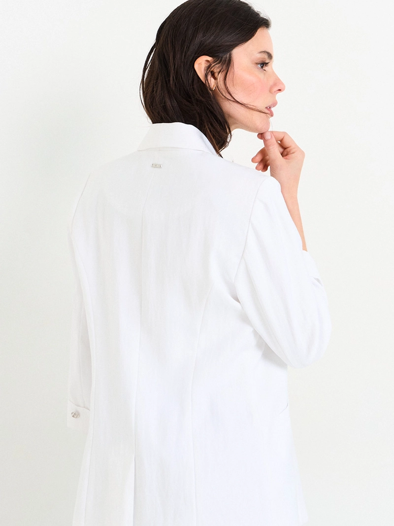 BLAZER MUJER ASH MANGA 3/4 SOLAPA CONTINUA - 2