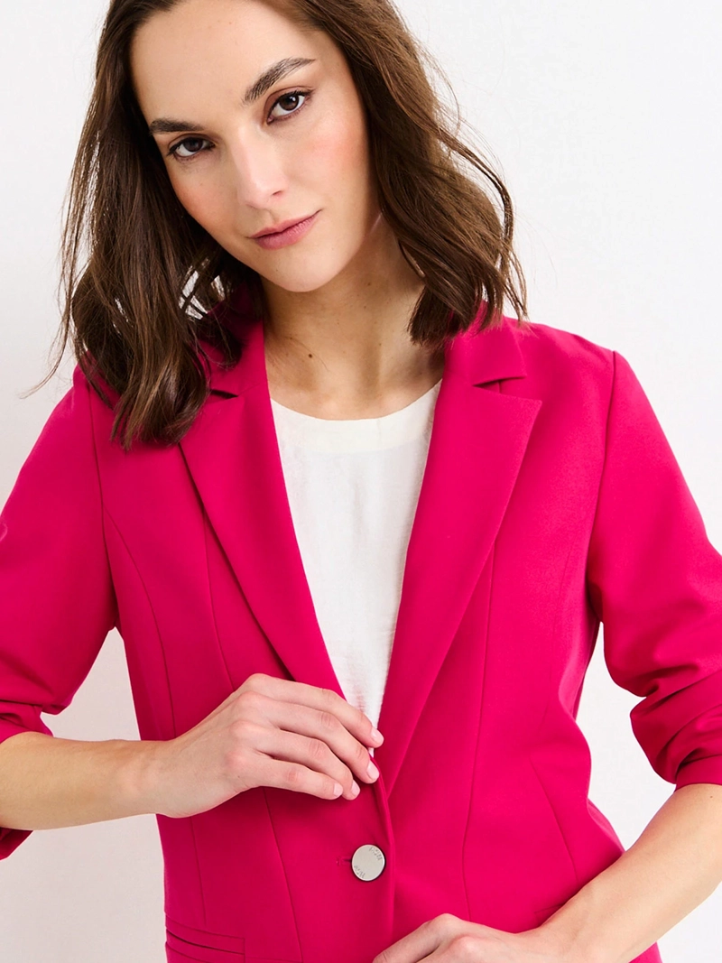 BLAZER MUJER ASH LINO MANGA 3/4 RECOGIDO - 4