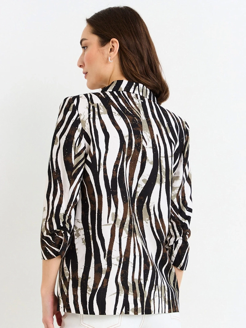 BLAZER MUJER ASH LINO MANGA 3/4 PRINT - 2