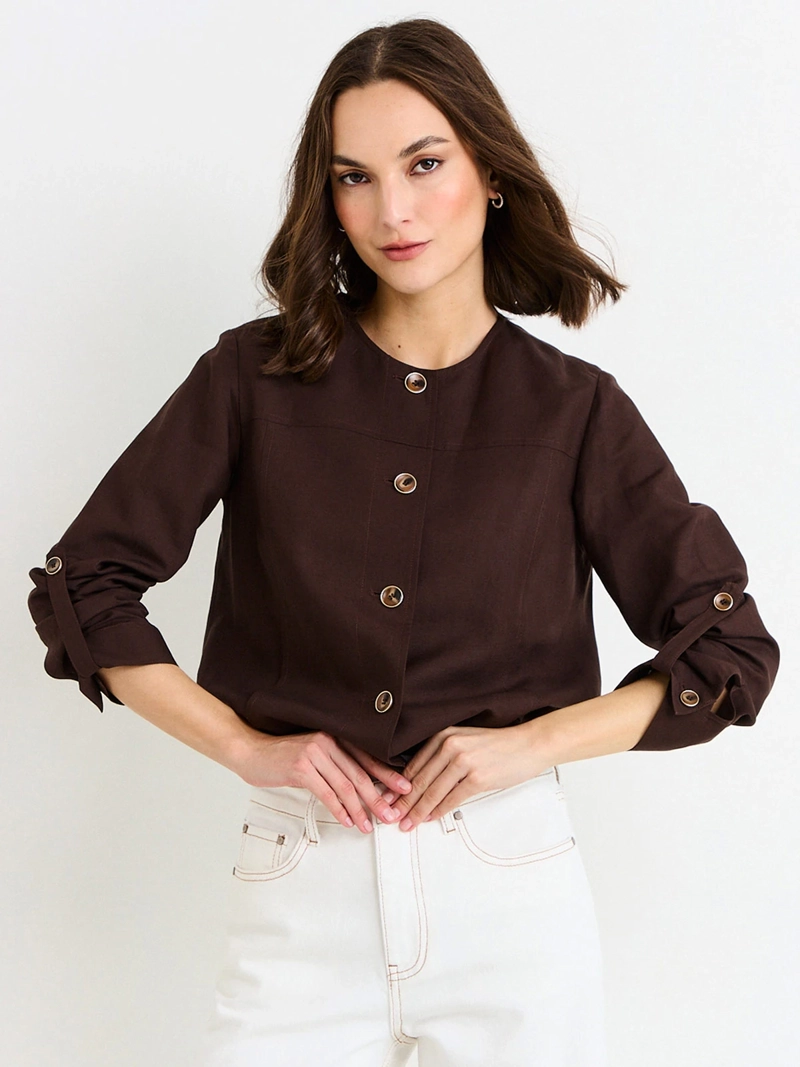 CHAQUETA MUJER ASH LINO MANGA LARGA - 1