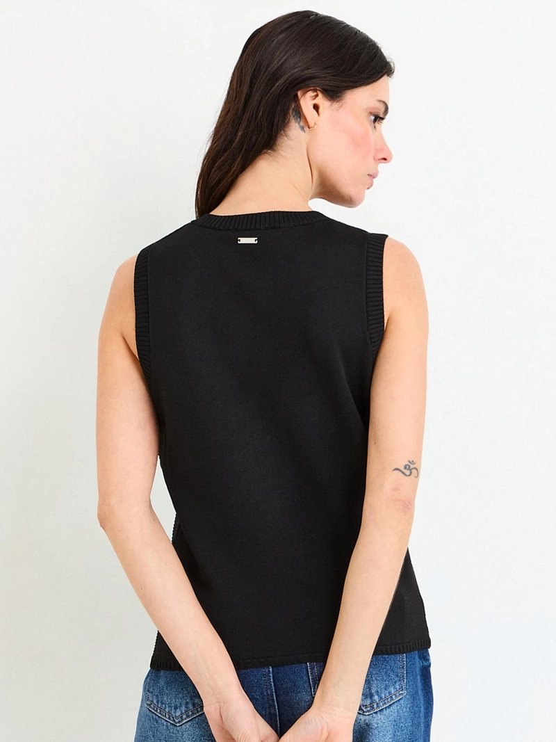 GILET MUJER ASH TEJIDO - 2