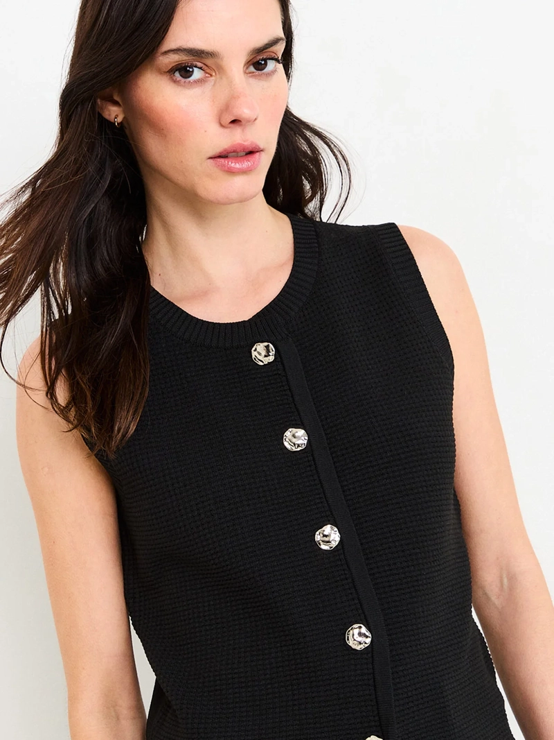 GILET MUJER ASH TEJIDO - 3