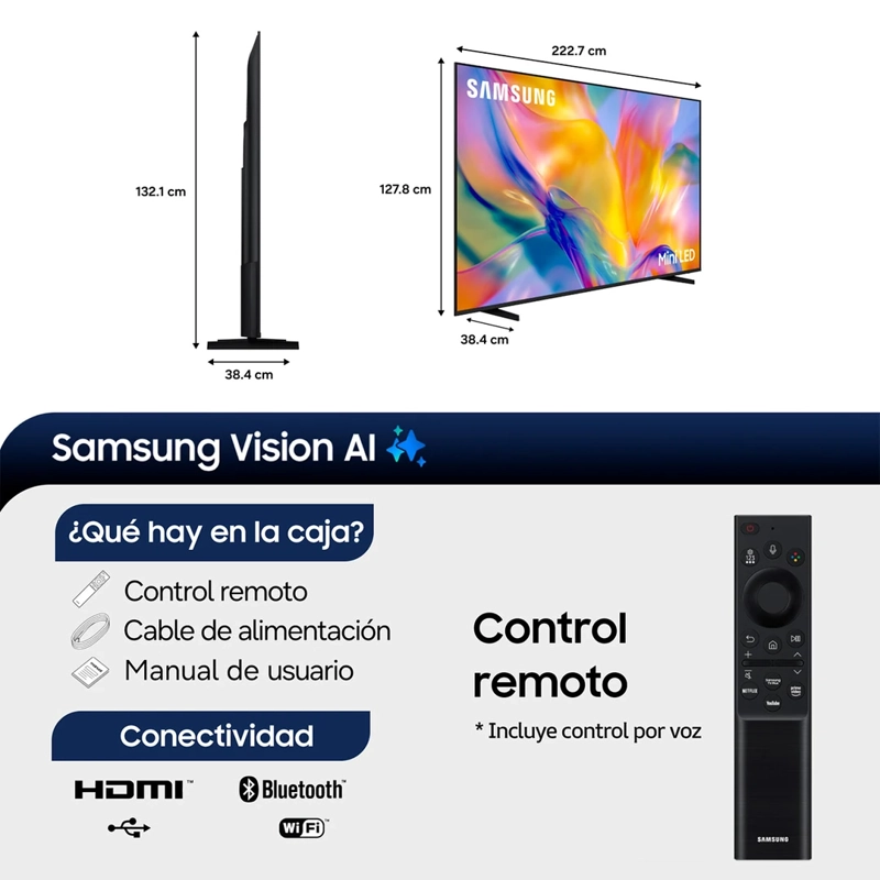 SMART TV SAMSUNG MINI LED 4K UHD 100” M90H VISION AI (2026) + CONTROL POR VOZ - 3