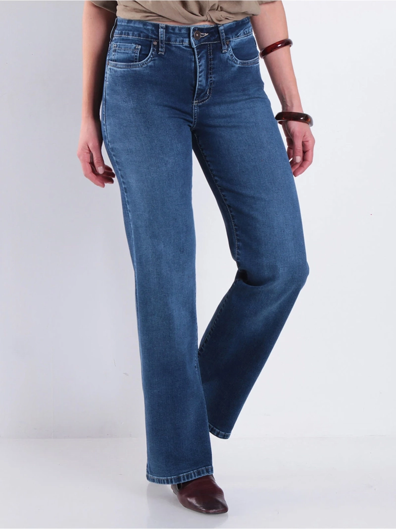 JEANS MUJER WADOS ALGODÓN RECTO TIRO ALTO BÁSICO - 2