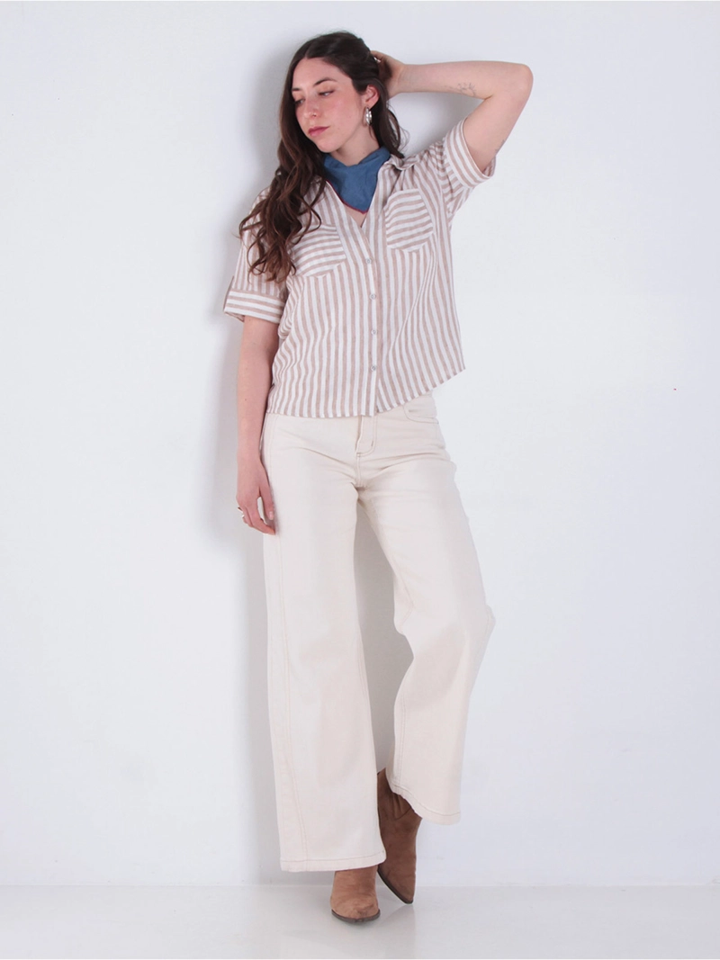 BLUSA MUJER WADOS MANGA CORTA ABOTONADA - 6