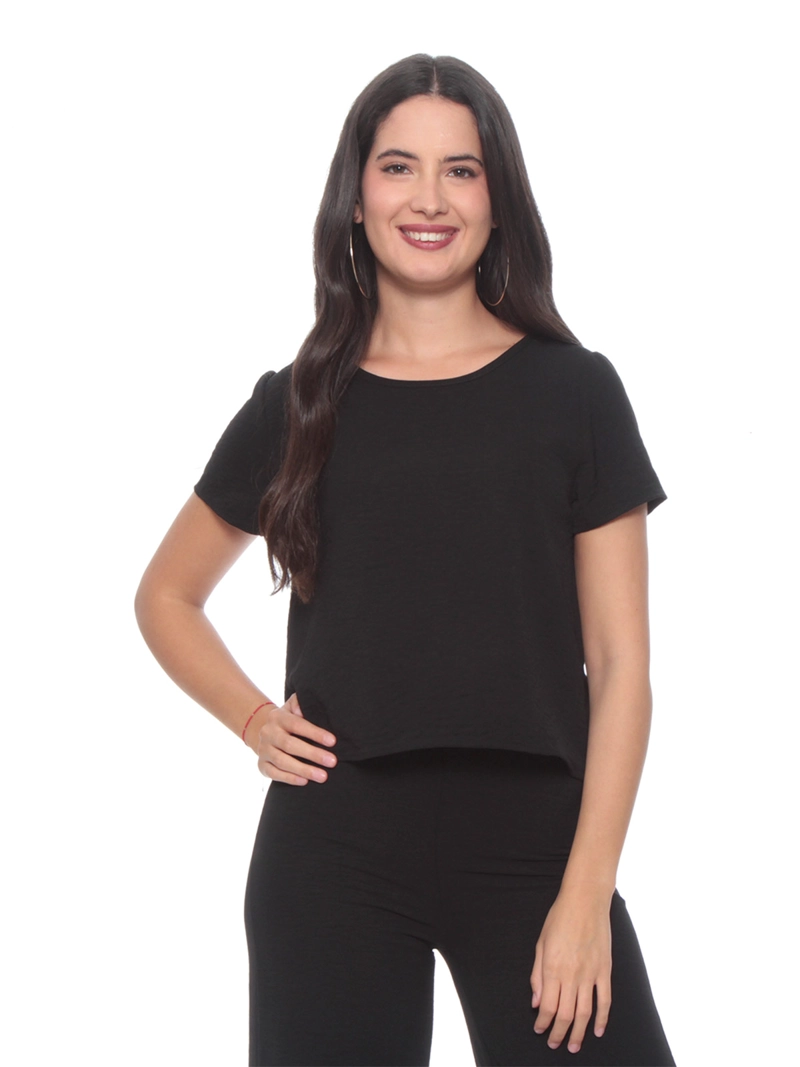 BLUSA MUJER WADOS ESCOTE REDONDO MANGA CORTA - 1