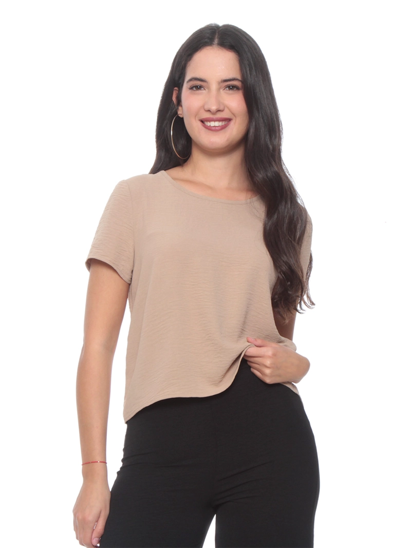 BLUSA MUJER WADOS ESCOTE REDONDO MANGA CORTA