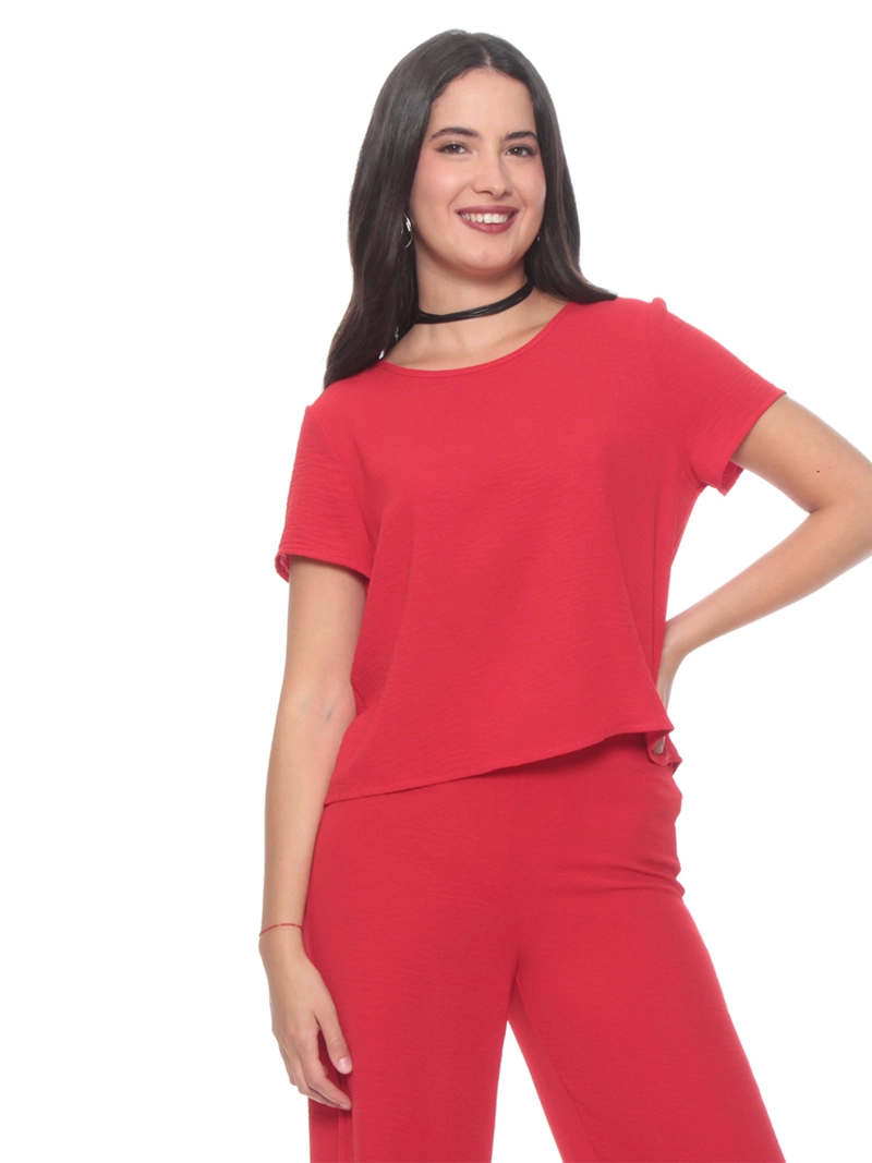 BLUSA MUJER WADOS ESCOTE REDONDO MANGA CORTA - 1