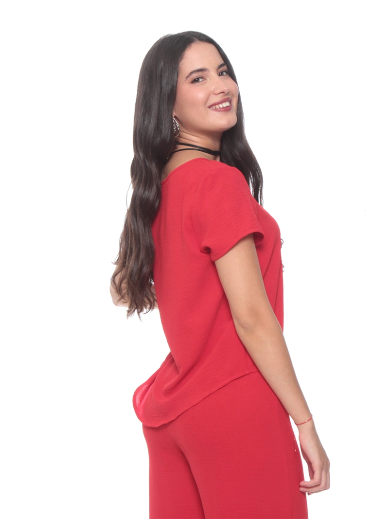 BLUSA MUJER WADOS ESCOTE REDONDO MANGA CORTA - 3