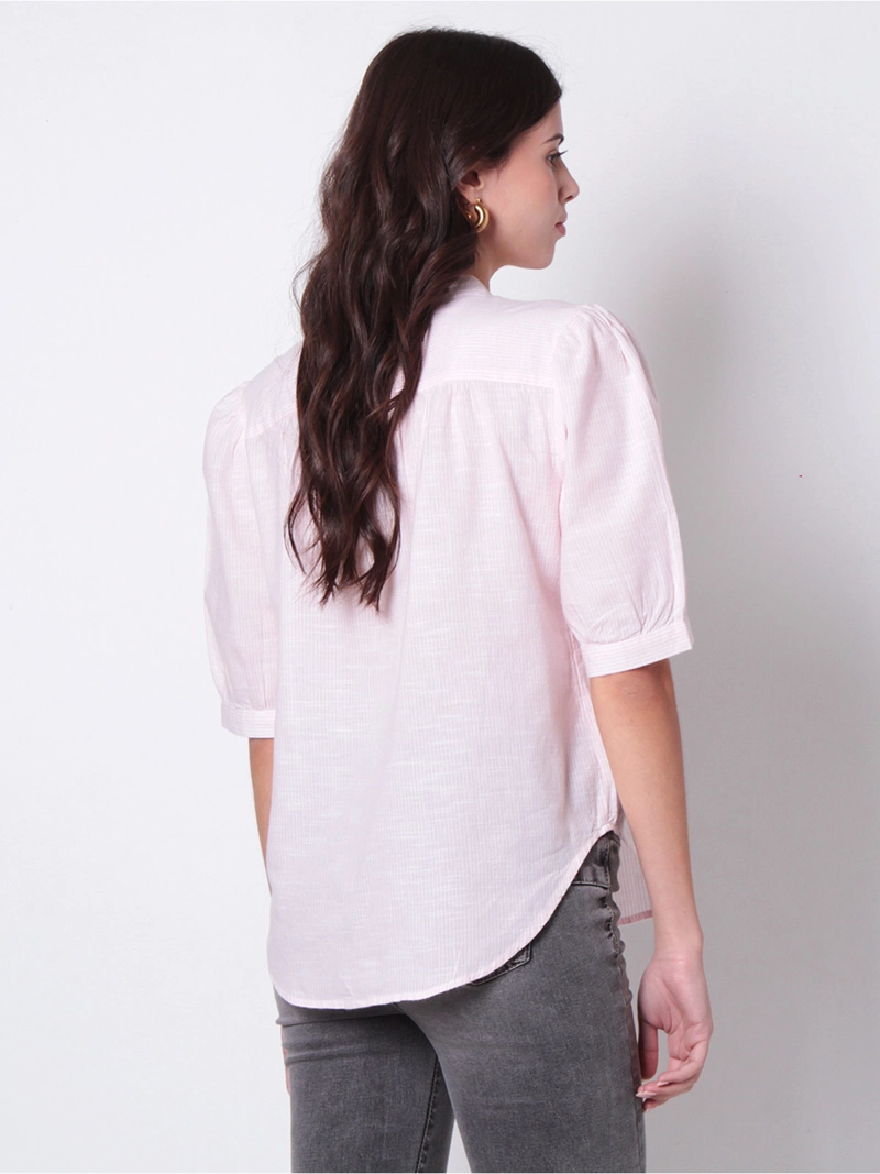 BLUSA MUJER WADOS ALGODÓN ESCOTE REDONDO MANGA AGLOBADA - 3
