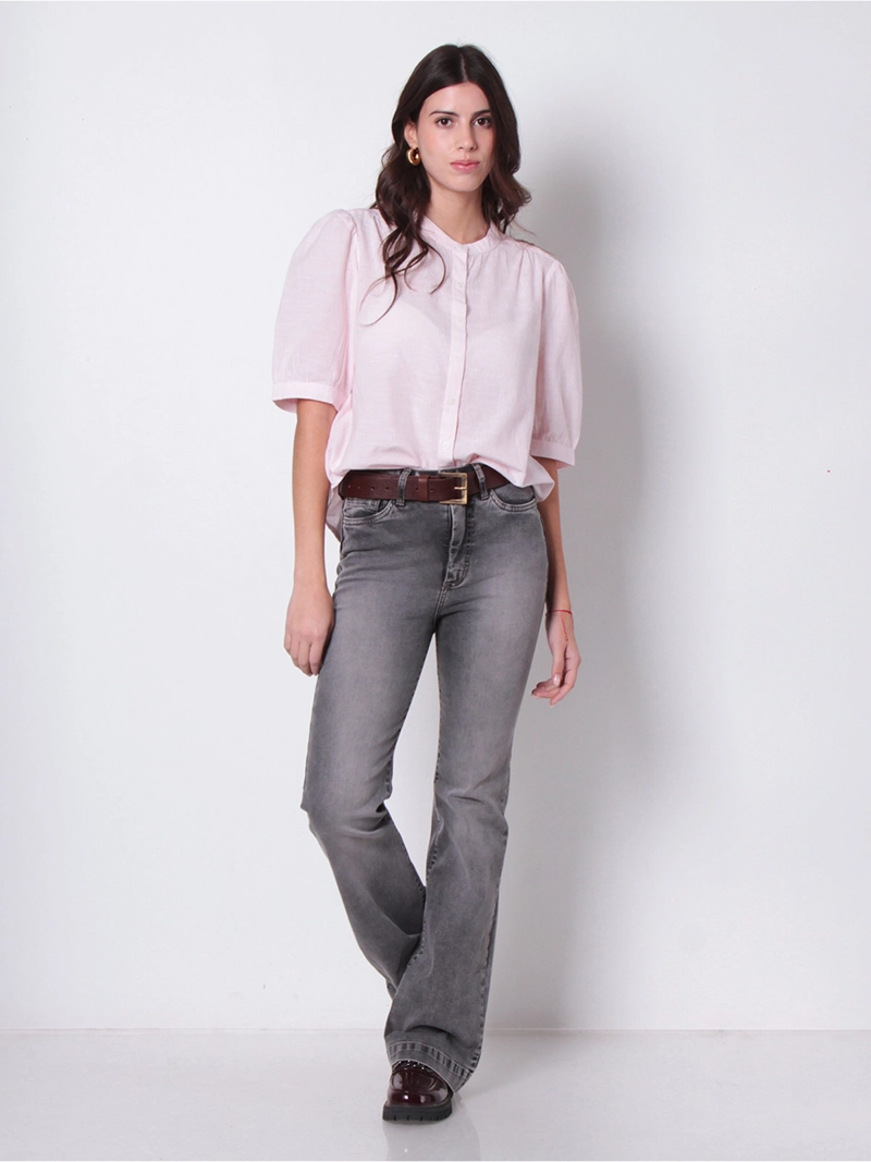 BLUSA MUJER WADOS ALGODÓN ESCOTE REDONDO MANGA AGLOBADA - 5