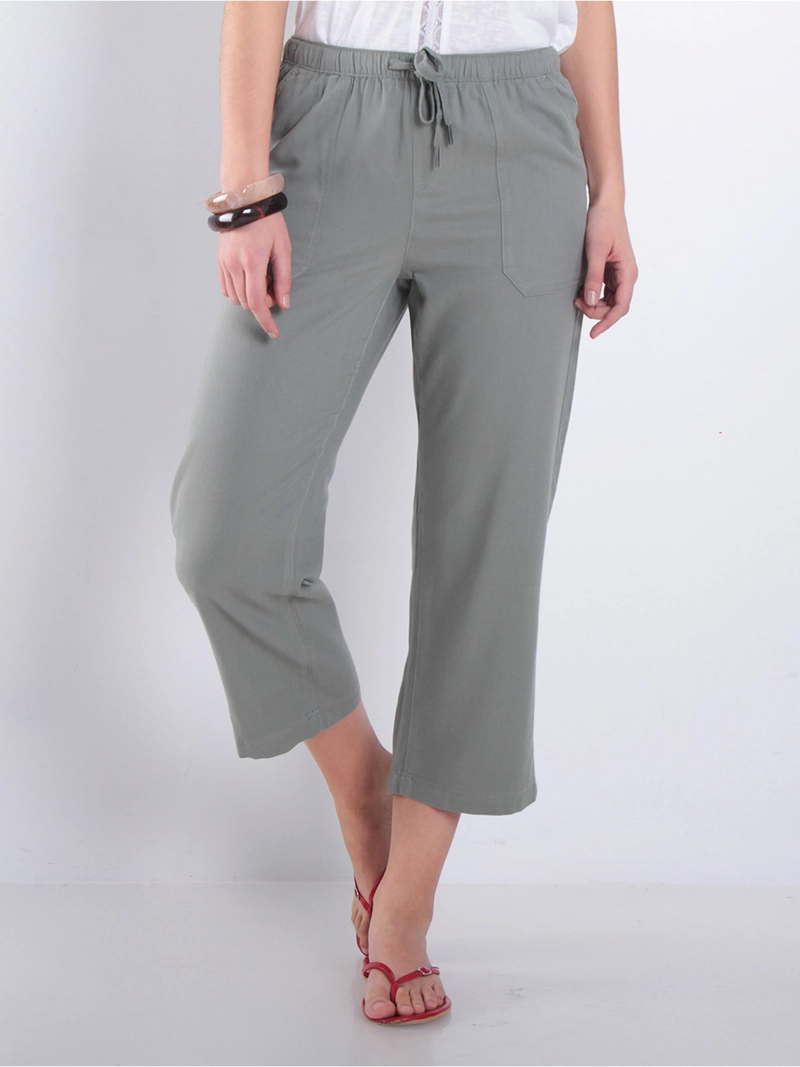 PANTALÓN MUJER WADOS ALGODÓN CROP TIRO ALTO - 2