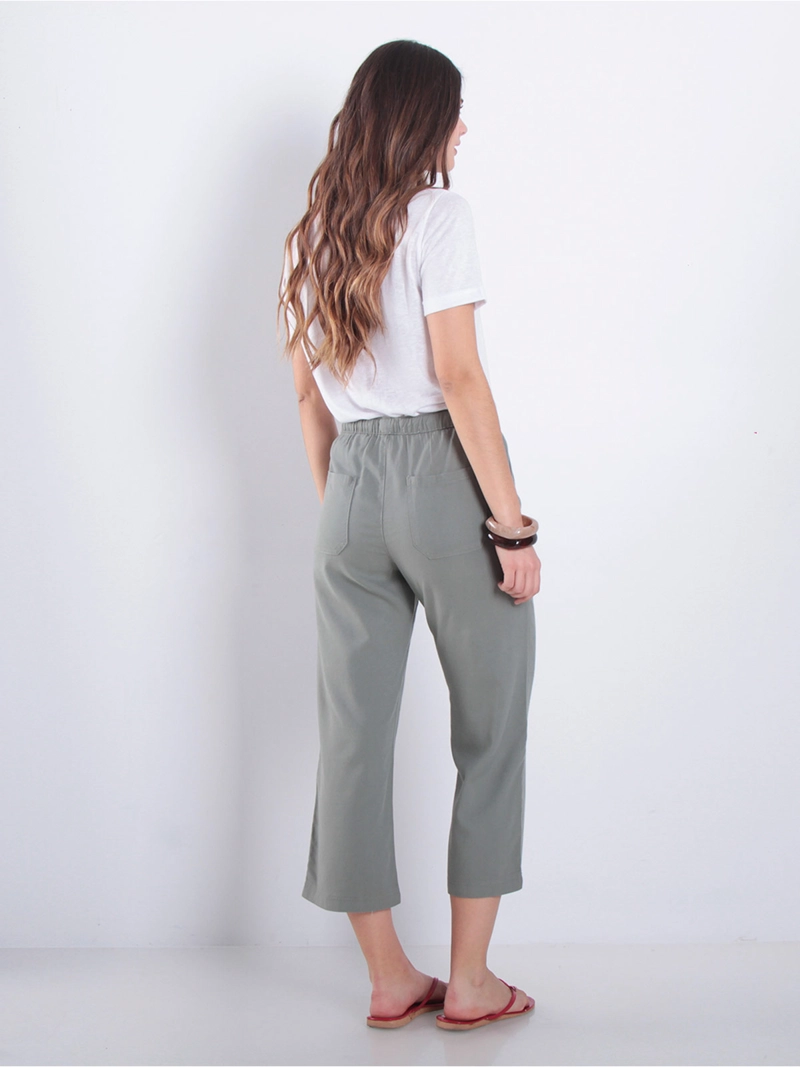 PANTALÓN MUJER WADOS ALGODÓN CROP TIRO ALTO - 3