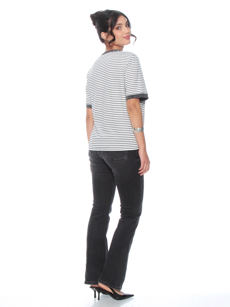 POLERA MUJER WADOS ESCOTE EN V MANGA CORTA - 2