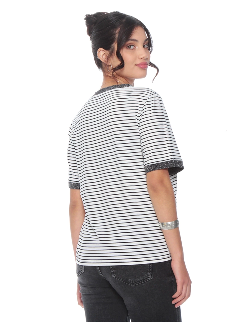 POLERA MUJER WADOS ESCOTE EN V MANGA CORTA - 3