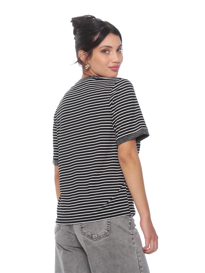 POLERA MUJER WADOS ESCOTE EN V MANGA CORTA - 2