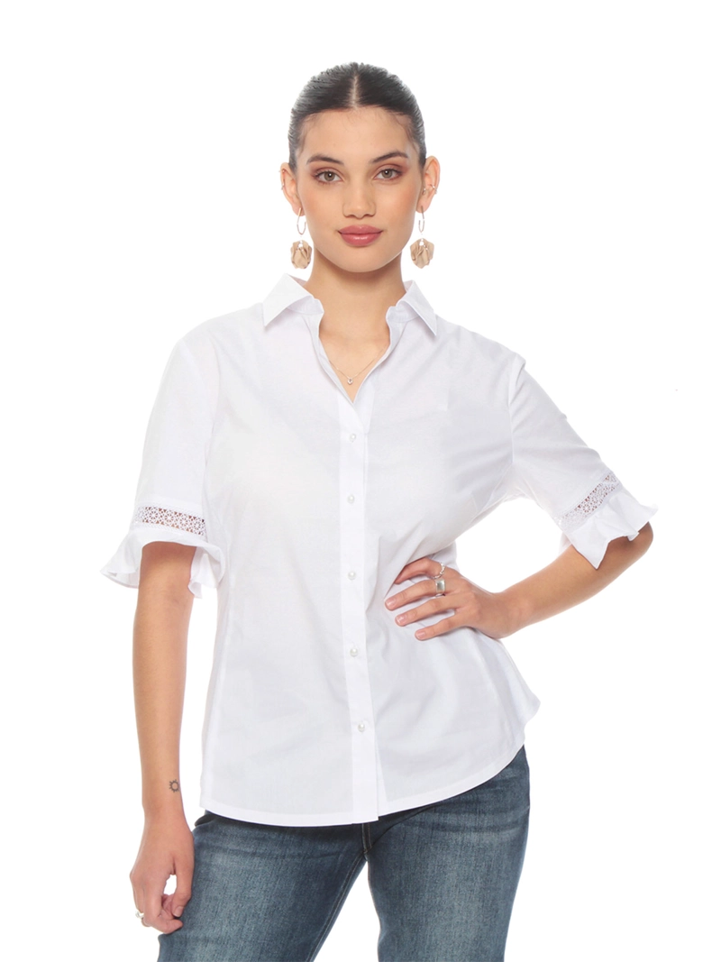 BLUSA MUJER WADOS ALGODÓN MANGA CORTA RIB - 1
